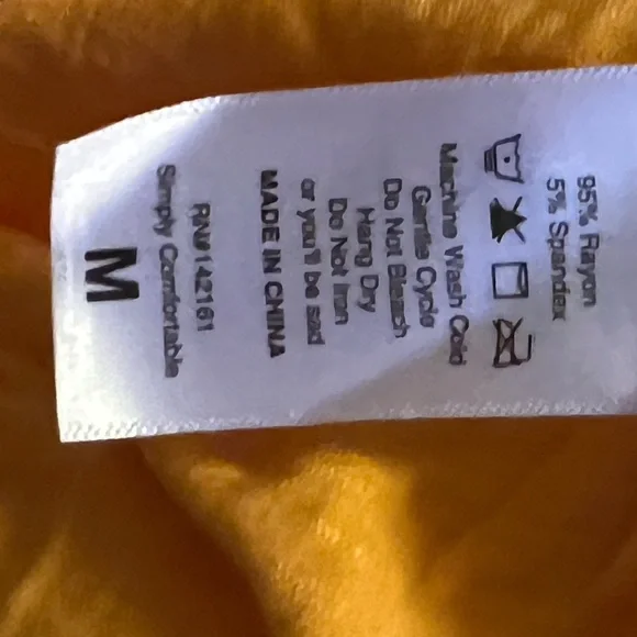 LuLaRoe Yellow Flutter Sleeve T-Shirt - Picture 5 of 5